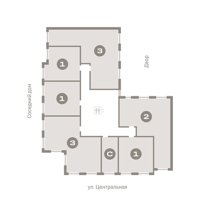 
  Продается 1-комн. квартира, 46.81 м², ЖК Пшеница, дом 2.1
. Фото 1.