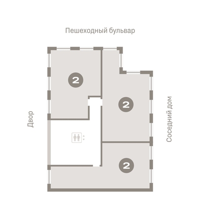 
  Продается 2-комн. квартира, 74.56 м², ЖК Пшеница, дом 2.1
. Фото 1.