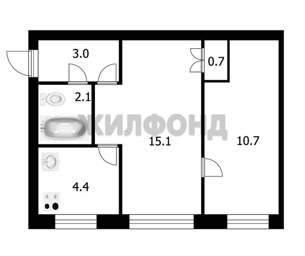 
  Продается 2-комн. квартира, 36 м², Геодезическая ул, д. 2
. Фото 7.