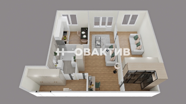 
  Продается 2-комн. квартира, 44.2 м², Народная ул, д. 15/1
. Фото 4.
