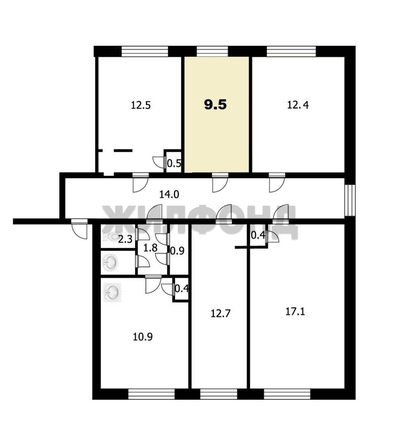 
  Продается комната, 9.5 м², Железнодорожная ул, д. 18
. Фото 7.