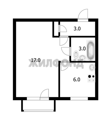 
  Продается 1-комн. квартира, 29.1 м², Красный пр-кт, д. 98
. Фото 11.