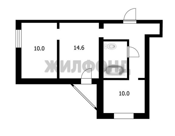 
  Продается 2-комн. квартира, 45.4 м², Рубежная ул, д. 52
. Фото 2.