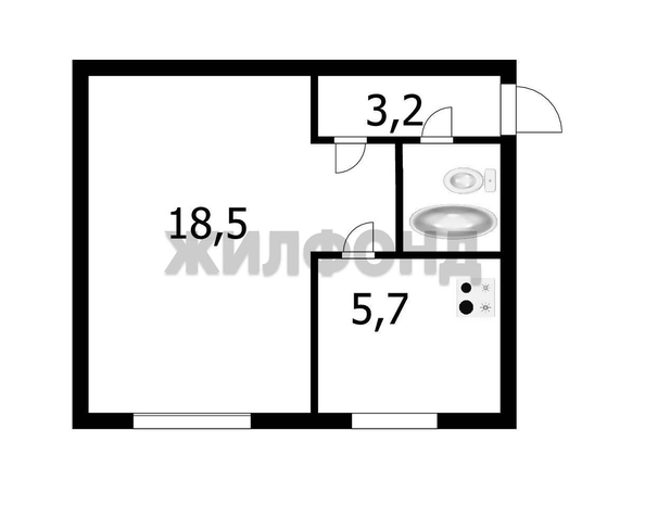 
  Продается 1-комн. квартира, 30.4 м², Некрасова ул, д. 59
. Фото 16.
