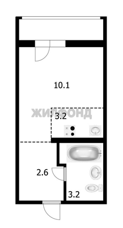 
  Продается 1-комн. квартира, 19.7 м², Виктора Уса ул, д. 15
. Фото 8.