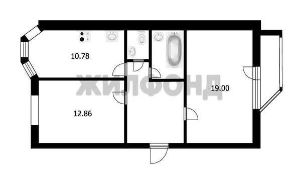 
  Продается 2-комн. квартира, 62.3 м², Ольги Жилиной ул, д. 60
. Фото 9.