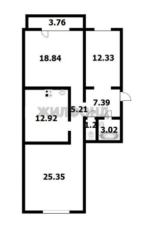 
  Продается 3-комн. квартира, 86.3 м², Виктора Шевелева ул, д. 24
. Фото 16.