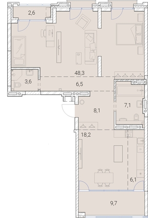 
  Продается 1-комн. квартира, 110.2 м², ЖК Тайм Сквер
. Фото 19.