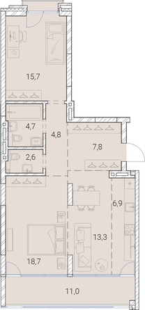 
  Продается 2-комн. квартира, 85.5 м², ЖК Тайм Сквер
. Фото 19.