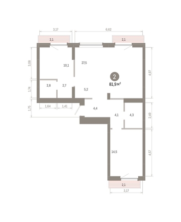 
  Продается 2-комн. квартира 81.9 м², в ЖК Лебедевский квартал, д 1. Фото 1.