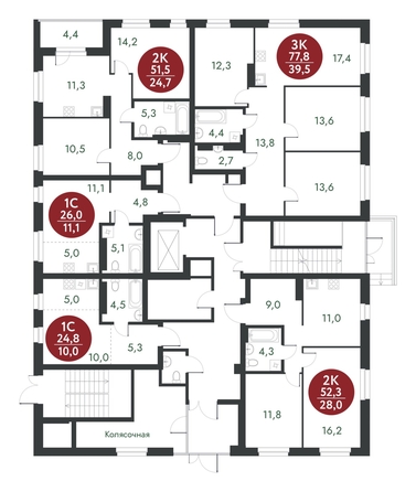 
  Продается студия, 24.8 м², ЖК Скандинавские кварталы, дом 1
. Фото 1.