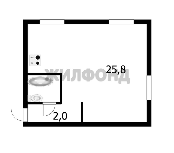 
  Продается 1-комн. квартира, 30.8 м², Танковая ул, д. 39
. Фото 9.