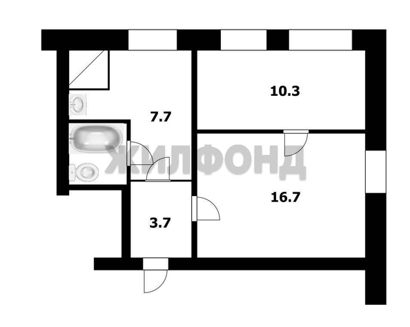 
  Продается 2-комн. квартира, 41 м², Трудовая ул, д. 1а
. Фото 6.