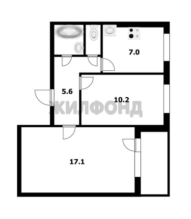 
  Продается 2-комн. квартира, 43.2 м², Дуси Ковальчук ул, д. 14
. Фото 5.