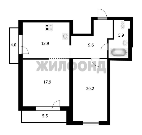 
  Продается 2-комн. квартира, 67.5 м², Адриена Лежена ул, д. 9/2
. Фото 20.
