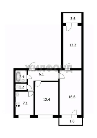 
  Продается 3-комн. квартира, 61.5 м², Дениса Давыдова ул, д. 7/1
. Фото 4.