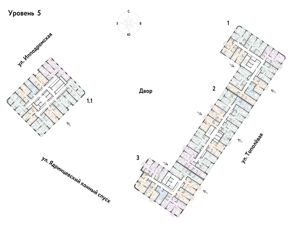 
  Продается 2-комн. квартира, 69.32 м², ЖК Страна.Тополевая, корпус 1
. Фото 1.