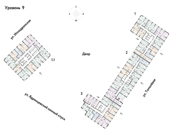 
  Продается 2-комн. квартира, 61.85 м², ЖК Страна.Тополевая, корпус 1
. Фото 1.