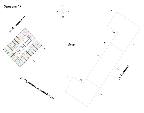 
  Продается 1-комн. квартира, 46.69 м², ЖК Страна.Тополевая, корпус 1
. Фото 1.