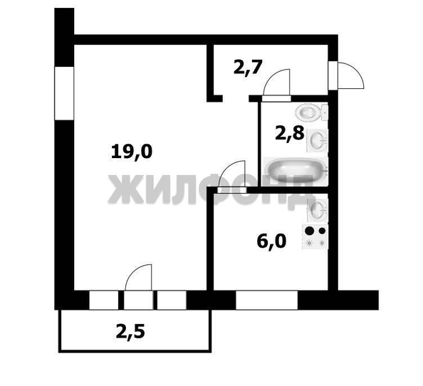 
  Продается 1-комн. квартира, 30.5 м², Петухова ул, д. 26
. Фото 28.