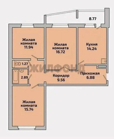 
  Продается 3-комн. квартира, 78.6 м², Тюленина ул, д. 28/1
. Фото 21.