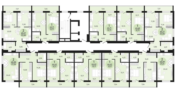 
  Продается 1-комн. квартира, 45.71 м², ЖК Новый парк, дом 3
. Фото 1.