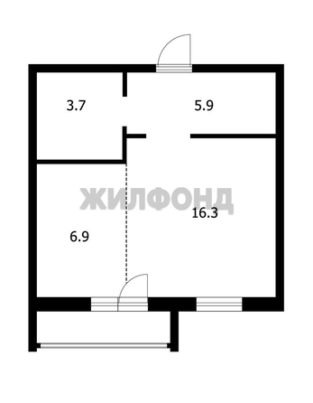 
  Продается студия, 34.6 м², Зеленая ул, д. 1
. Фото 21.