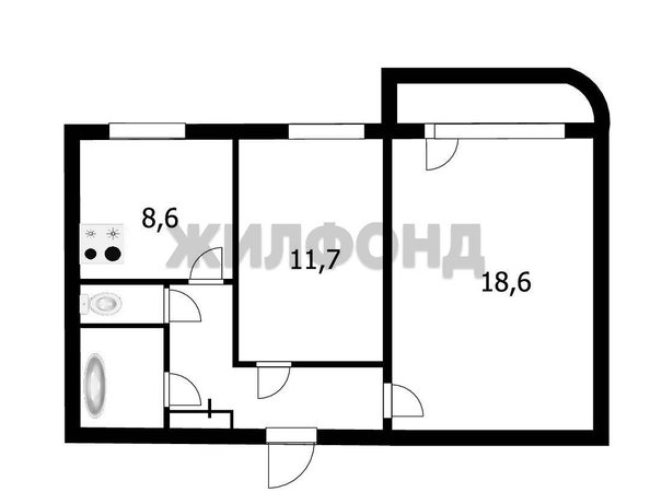 
  Продается 2-комн. квартира, 50.2 м², Троллейная ул, д. 132
. Фото 12.