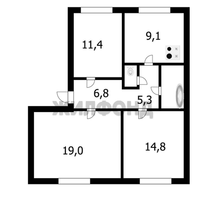 
  Продается 3-комн. квартира 71.8 м². Фото 16.