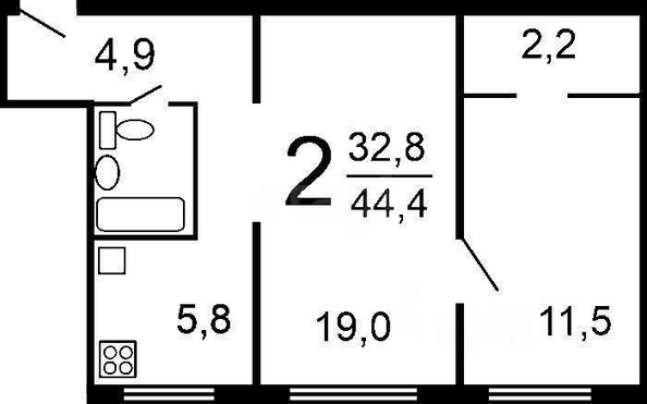 
  Сдается 2-комн. квартира, 43 м², Индустриальная ул, д. 8
. Фото 16.