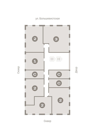 
  Продается студия, 19.9 м², ЖК Европейский берег, дом 44
. Фото 1.