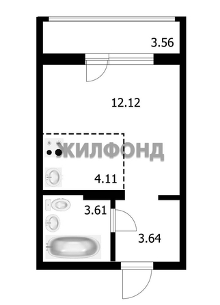 
  Продается студия, 23.8 м², Виктора Уса ул, д. 4
. Фото 9.