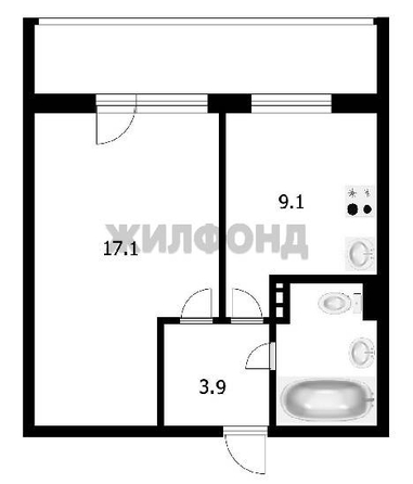 
  Продается 1-комн. квартира, 33.9 м², Громова ул, д. 17
. Фото 13.