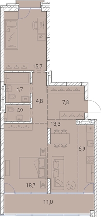 
  Продается 2-комн. квартира, 85.5 м², ЖК Тайм Сквер
. Фото 19.