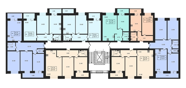 
  Продается 2-комн. квартира, 56.7 м², ЖК Квартал на Большой, дом 1
. Фото 1.