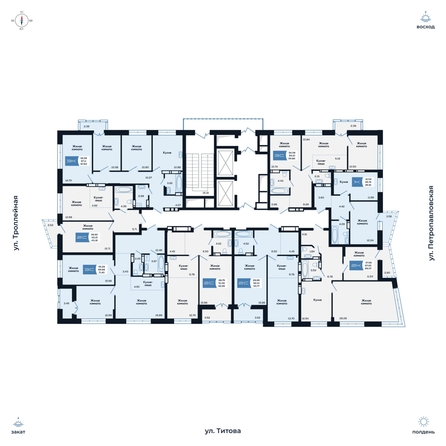 
  Продается 3-комн. квартира, 54.6 м², ЖК Салют, дом 1
. Фото 1.