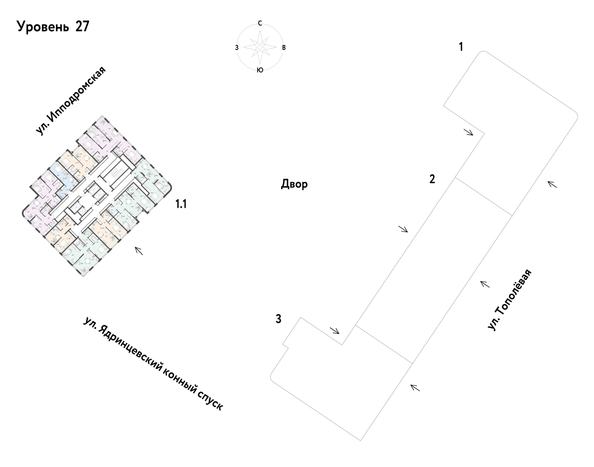 
  Продается 1-комн. квартира, 47.16 м², ЖК Страна.Тополевая, корпус 1
. Фото 1.