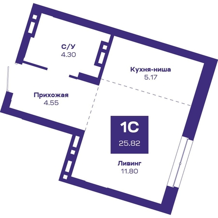 
  Продается 1-комн. квартира, 25.7 м², ЖК Базилик, дом 2
. Фото 1.