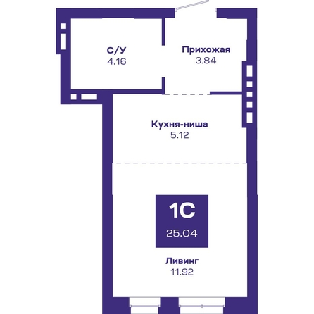 
  Продается 1-комн. квартира, 24.63 м², ЖК Базилик, дом 2
. Фото 1.