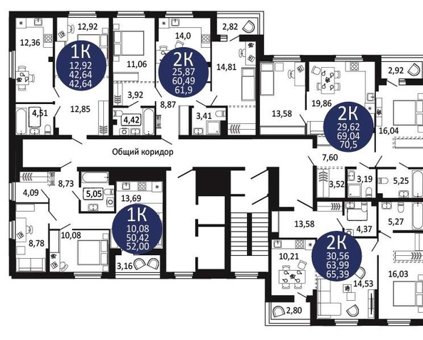 
  Продается 1-комн. квартира, 42.64 м², ЖК Первый на Рябиновой
. Фото 1.