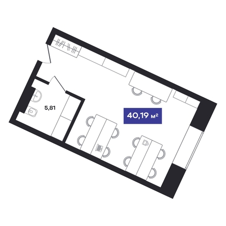 
  Продается универсальное помещение, 40.04 м², АО GAGARIN CITY (Гагарин Сити)
. Фото 1.