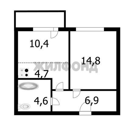 
  Продается 1-комн. квартира, 41.3 м², ЖК Новый парк, дом 1
. Фото 19.