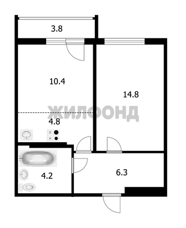 
  Продается 2-комн. квартира, 40.4 м², ЖК Новый парк, дом 2
. Фото 3.