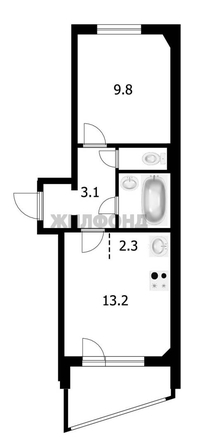 
  Продается 2-комн. квартира, 33.1 м², ЖК Чистая Слобода, дом 61
. Фото 10.