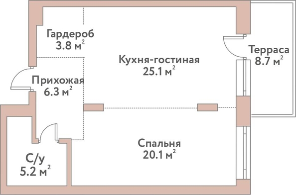 
  Продается 2-комн. квартира 60.5 м², в ЖК Флора и Фауна, 18а. Фото 1.