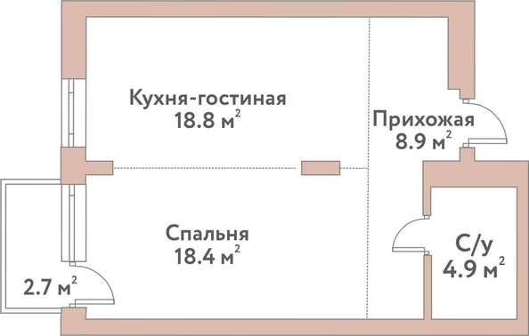 
  Продается 2-комн. квартира 51 м², в ЖК Флора и Фауна, 18а. Фото 1.