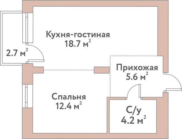 
  Продается 2-комн. квартира 40.9 м², в ЖК Флора и Фауна, 18а. Фото 1.