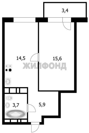 
  Продается 2-комн. квартира, 39.5 м², Военная ул, д. 9/2
. Фото 18.
