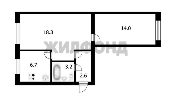 
  Продается 2-комн. квартира, 44.8 м², Романова ул, д. 23
. Фото 10.