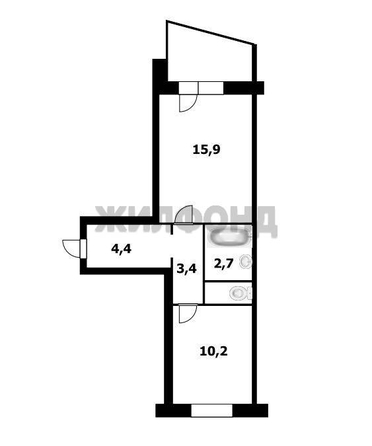
  Продается 1-комн. квартира, 37.7 м², Ключ-Камышенское Плато ул, д. 20
. Фото 13.